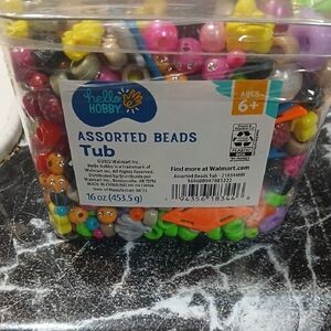 Assorted Beads Tub - Multicolor